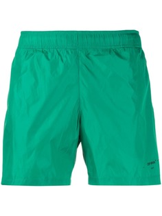 Off-White logo swim shorts