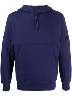C.P. Company logo detail kangaroo pocket hoodie