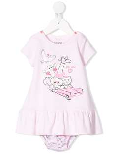 Kenzo Kids animal print logo romper