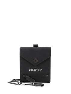 Off-White logo bi-fold chain wallet