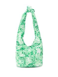 GANNI padded rose print tote bag