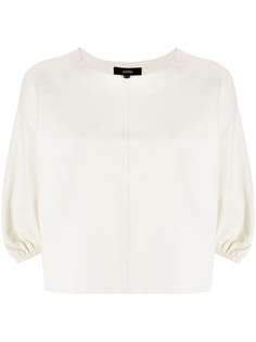 Arma cropped leather T-shirt