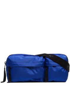 Reebok x Victoria Beckham blue logo embroidered cross body bag