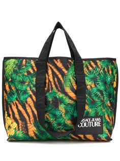 Versace Jeans Couture jungle print tote bag