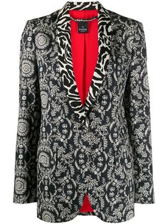 Pinko однобортный блейзер с принтом