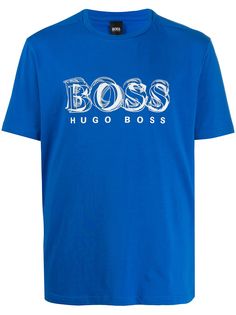BOSS футболка с круглым вырезом и логотипом