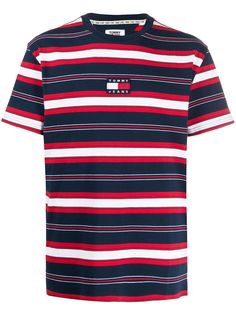 Tommy Jeans полосатая футболка с нашивкой-логотипом