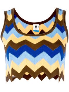 M Missoni zig-zag knit cropped top