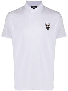 Karl Lagerfeld рубашка-поло Ikonik с короткими рукавами