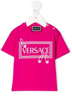 Young Versace crew-neck logo T-shirt
