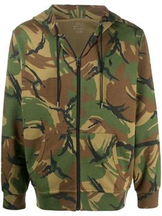 Polo Ralph Lauren camouflage print zipped hoodie