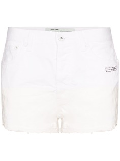 Off-White джинсовые шорты с неровным краем