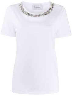 Blumarine футболка с круглым вырезом и кристаллами