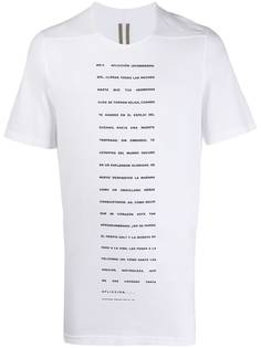 Rick Owens DRKSHDW cotton slogan print T-shirt