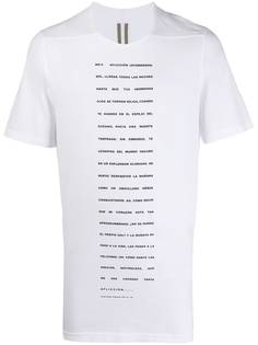 Rick Owens DRKSHDW cotton slogan print T-shirt