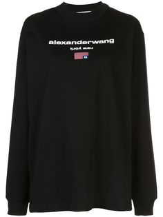 Alexander Wang logo crew-neck sweatshirt