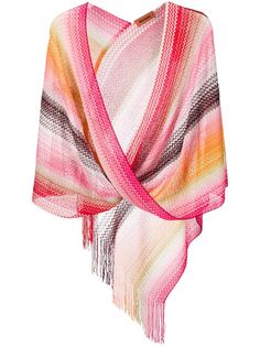 M Missoni knitted zig zag pattern scarf