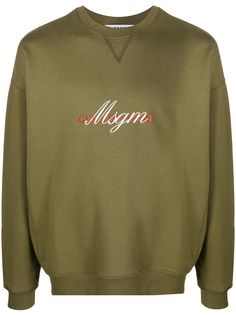 MSGM lettering-logo print sweatshirt