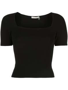 Alice+Olivia square neck fitted T-shirt