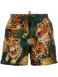 Dsquared2 tiger print swim shorts
