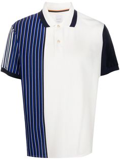 Paul Smith striped colour-block polo shirt