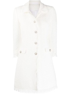 Tagliatore Blondie fringed-edge tweed coat