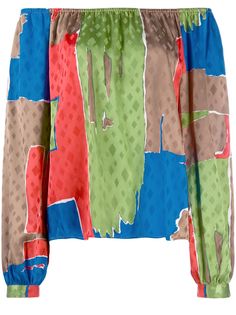 Tory Burch silk colour blocked blouse