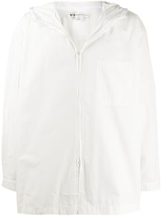 Y-3 hooded heavy poplin jacket