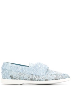 Le Silla Claire lace-embellished loafers