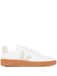 Veja White V-12 natural leather sneakers