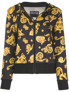 Versace Jeans Couture Barocco print zip hoodie