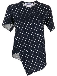 Comme Des Garçons Comme Des Garçons polka dot wrap T-shirt