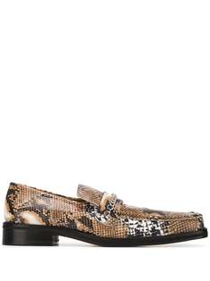 Martine Rose embossed chain detail loafers