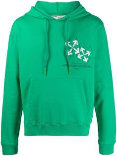 Off-White FENCE ARROW SLIM HOODIE MINT WHITE