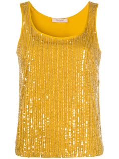 Twin-Set sequin-embroidered vest
