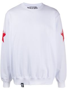 Vision Of Super star print long-sleeve sweatshirt