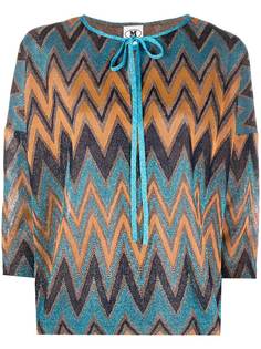 M Missoni трикотажный топ с узором зигзаг
