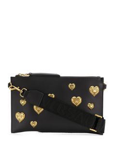 Versace Jeans Couture hearts clutch bag