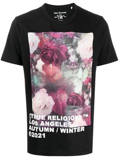 True Religion футболка с цветочным принтом