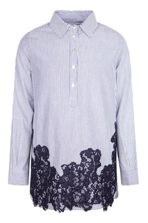Хлопковая рубашка с кружевом Ermanno Scervino