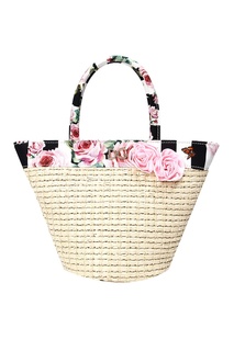 Плетеная сумка со смешанной отделкой Dolce & Gabbana