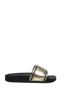 Шлепанцы с золотистой отделкой Dolce & Gabbana