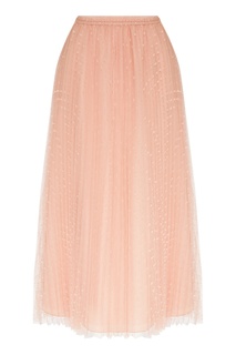 Бежевая миди-юбка из тюля RED Valentino