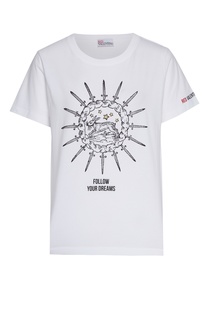 Белая футболка с принтом RED Valentino
