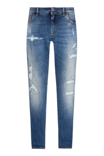 Синие зауженные джинсы Dolce & Gabbana