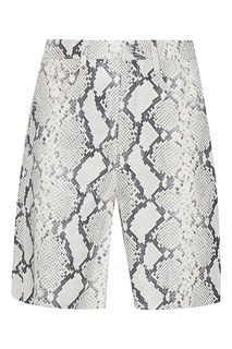 Шорты из кожи под змею Ermanno Scervino
