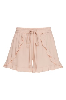 Персиковые мини-шорты с оборками RED Valentino