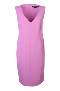 Розовое платье-футляр без рукавов Marina Rinaldi