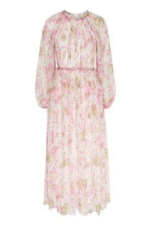 Розовое платье из шелка Zimmermann