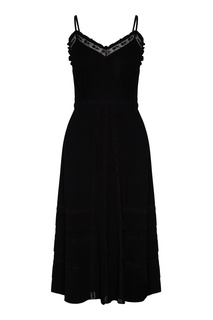 Черное платье на бретелях Prada